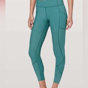 lululemon athletica Tight Stuff Tight II Deep Cove Green Reflective 25” Size 4